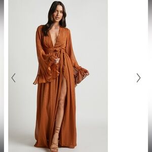 SOLD ShowPo Dangerous Woman Maxi Dress - Rust